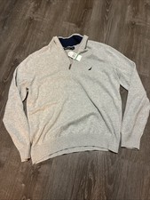 Men  s Nautica Quarter zip Long Sleeve Shirt Large