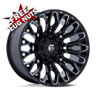 (1PC) Fuel Fc865 Strike 20X10 BLANK Black Milled -18mm Wheel Rim 20 Inch