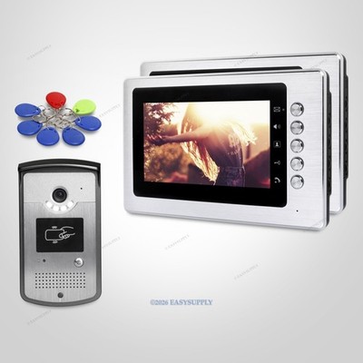 7inch Video Door Intercom System with Intra-monitor Audio Intercom for Apartment