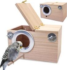 Parakeet Nesting Box Bird House for Cage Wood Mating Box Bird Breeding Box for L