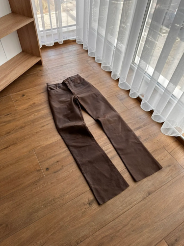 VTG Polo Ralph Lauren RRL Brown Leather Pants - Afbeelding 1 van 20