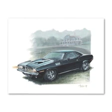 SIGNED PHANTASM 1971 Plymouth 'Cuda Poster Print Wall Art 11x14 Unframed