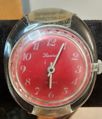 Self Winding Mechanical Vintage Watch Lucerne De Luxe Burgana Degalan Lucite...