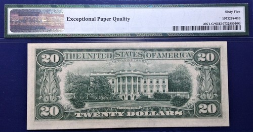 1974 $20 Federal Reserve Note Fr-2071-G* Chicago PMG65 Gem EPQ - Picture 3 of 4