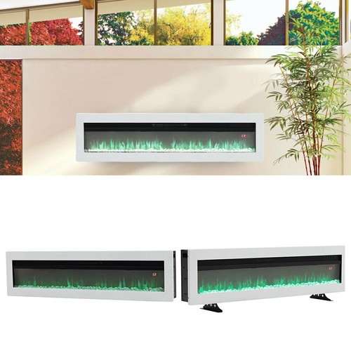 50-inch Electric LED Fireplace Recessed/Wall Mounted/Freestanding Inset Fire 50" - Picture 11 of 11