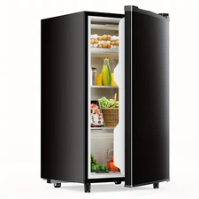 Mini Fridge with Freezer and Adj. Thermostat Ideal for Bedroom, Office and Dorm