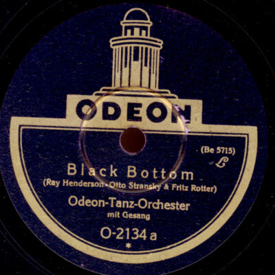 ODEON TANZ ORCH. & Refrain  Black Bottom  ''Golden 20's''  Schellackplatte S7906