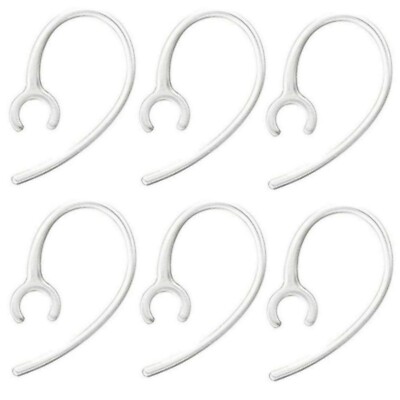 6 Pack Universal Replacement Ear Hooks for Bluetooth Headset Earhooks 8mm Loop 