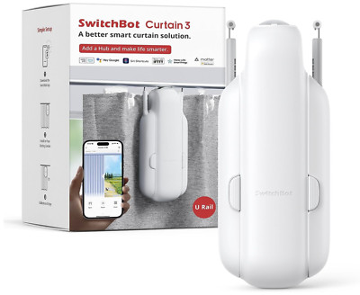SwitchBot Curtain U Rail 3 Smart Opener Electric Motor Wireless Certified Seller
