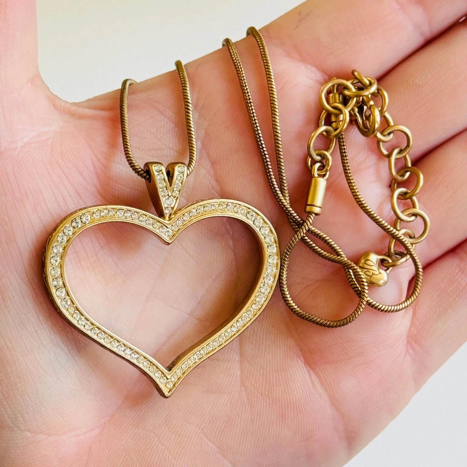 UNDERCOVER Collana cuore Brighton Secret Of Love catena firmata tono oro cristallo Swarovski