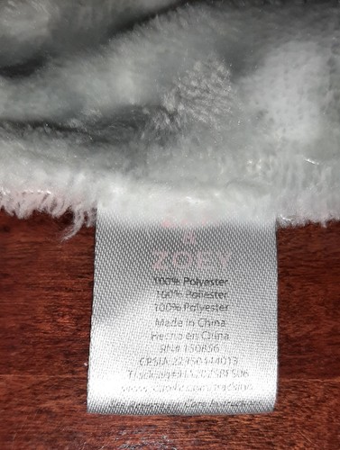 Zax e Zoey Grigio Elefante Cuori Lovey Coperta di Sicurezza Morbida 9 Pollici Mq. - Foto 4 di 8