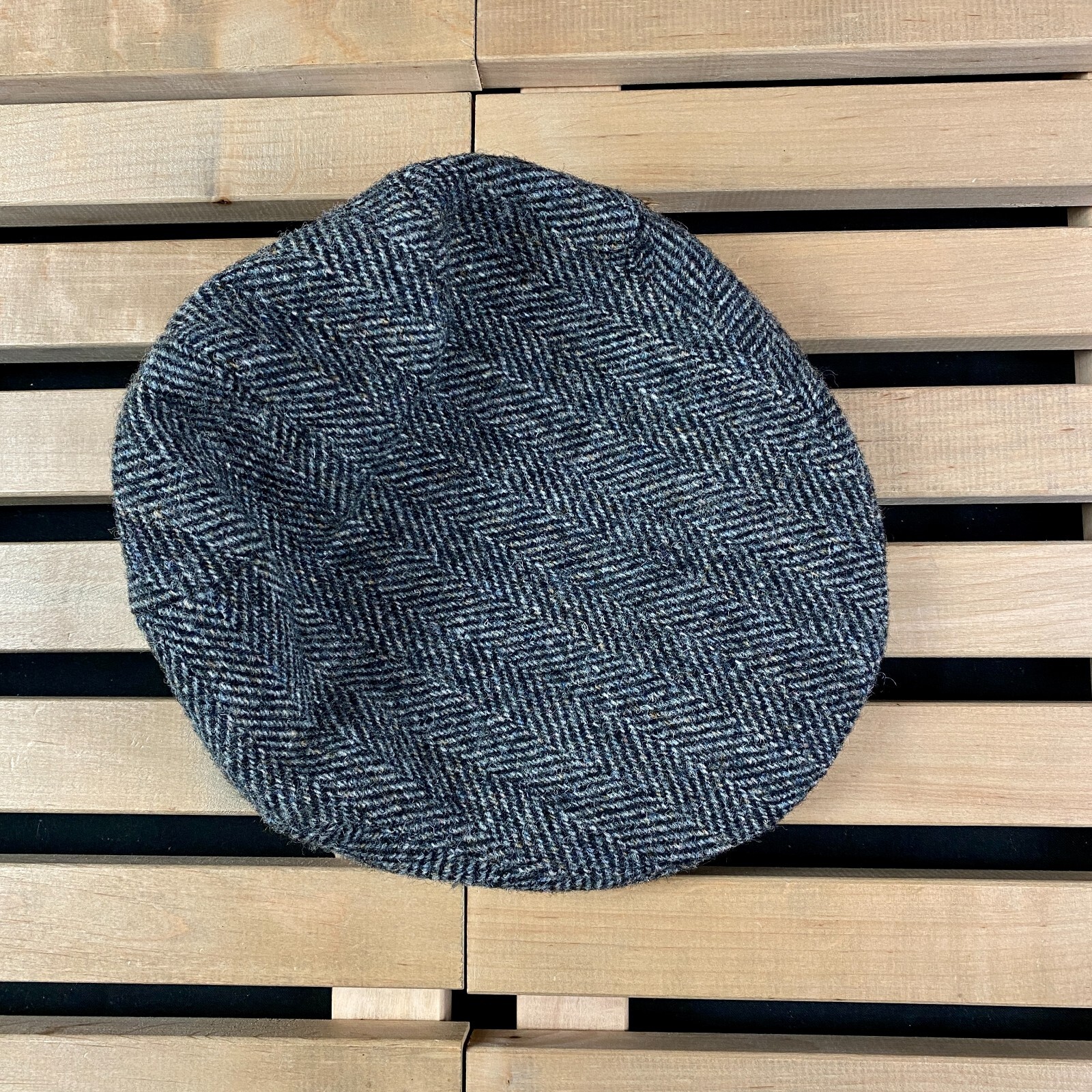 Mens Flat Cap Hat Marks & Spencer Harris Tweed Size X… Gem