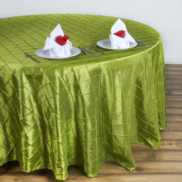 Sage Green PINTUCK 132" ROUND TABLECLOTH Wedding Kitchen Catering