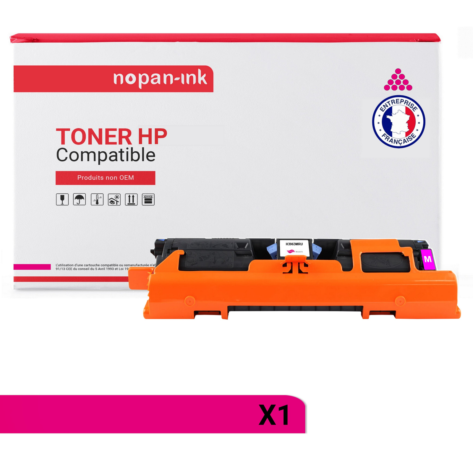Toner Q3963A magenta compatible HP contre les impressions ternes