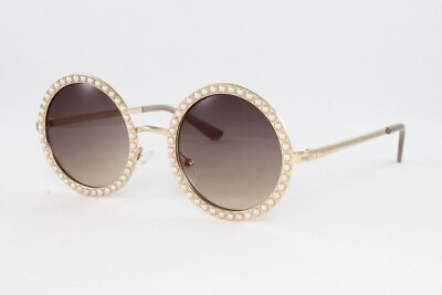 Guess GF0336 32F Round Metal Pearl Gold Sunglasses Frame 48-21-140