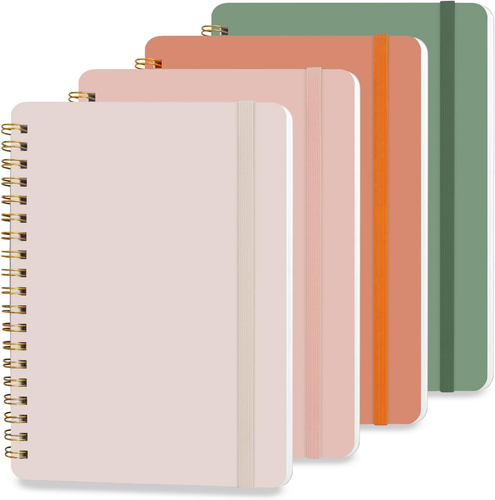 4 PCS Small Spiral Notebook 5X7 Spiral Journal Notebook Notebooks Work Note Cute