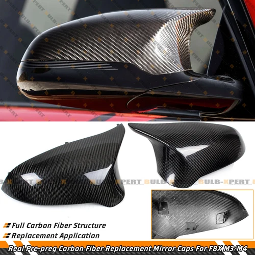For BMW F80 M3 F82 F83 M4 F87 M2C Full Dry Carbon Fiber Replacement Mirror Cover