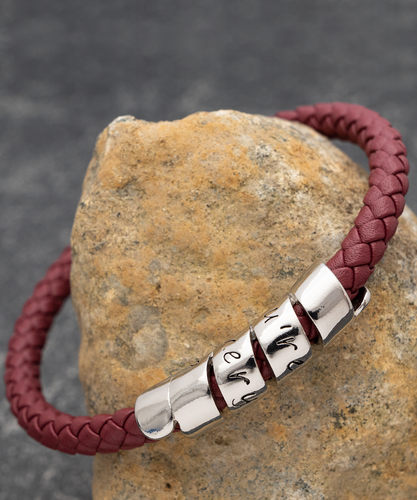 Regalo de Hijo Para Papa Regalo Cumpleanos Para Papa Pulsera Cuero Para Hombre - Picture 4 of 7