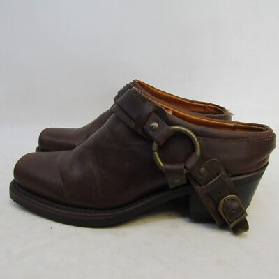 FRYE Womens Size 8 M Brown Leather Harness Ankle Fashion Boots Bootie