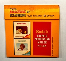 Kodak Prepaid Processing Mailer PK 20 For Kodachrome or Ektachrome Film-Vintage 