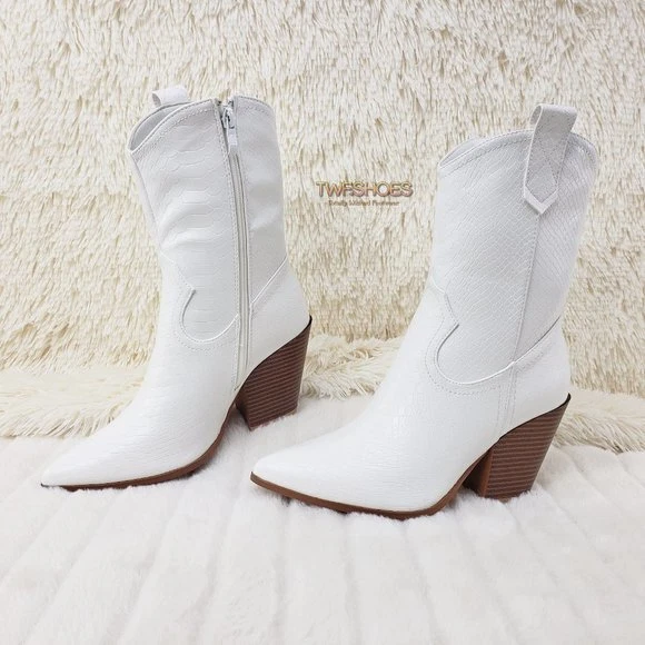 White cowboy ankle best sale boots