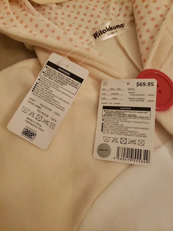 Disfraces SAZAC San-X Kigurumi - Rilakkuma y Korilakkuma para niños y adultos de EE. UU.  Foto 3 de 4