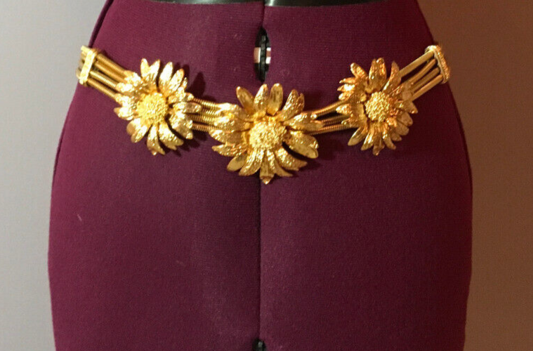 ??ZARA Flower daisy belt Zara FLOWER CORD BELT Size 32 (85) | eBay main image 2