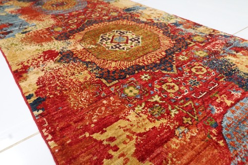 16 ft Hallway Tribal Art Mamluk Larger Runner Rug Afghan Hand Knotted Wool Rug - Picture 6 of 10