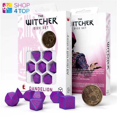 THE WITCHER DICE SET DANDELION THE CONQUEROR OF HEARTS RPG GAMES Q-WORKSHOP NEW