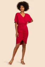 TRINA TURK ZEST DRESS IN RED WOMENS SIZE 8 NWOT **MISSING BELT