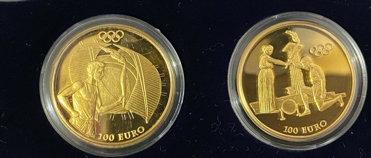 2004 ATHENS OLYMPICS 6 GOLD-SILVER PROOF COIN COMMEMORATIVE 2004 ATHENS OLYMPICS 6 GOLD-SILVER PROOF COIN COMMEMORATIVE