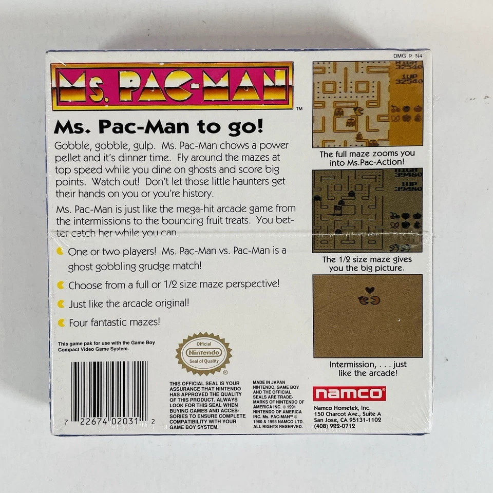 Ms. Pac-Man (Nintendo Gameboy, 1993) Namco, BRAND NEW!! - Image 2 of 4