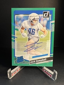 2023 Panini Donruss - Rated Rookie - Jack Campbell Auto #330 Detroit Lions