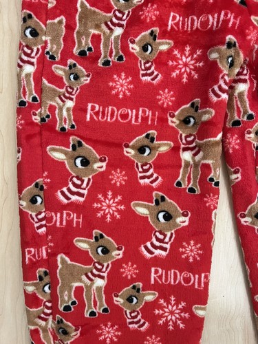 Rudolph The Reindeer Pajama Pants Sleepwear PJ’S SOFT FLEECE Women's Size M - Picture 2 of 8