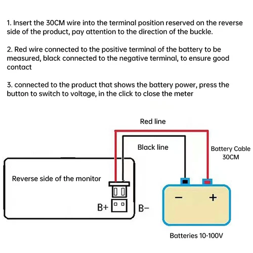 2x Grün DC6-100V LCD Digital Batterie Kapazität Monitore Anzeige Spannungsmesser - Bild 8 von 23