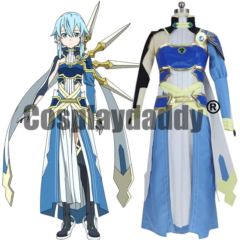 トップス Sao Sword Art Online Asada Shino Sun Goddess Solus Ver. Dress Cosplay