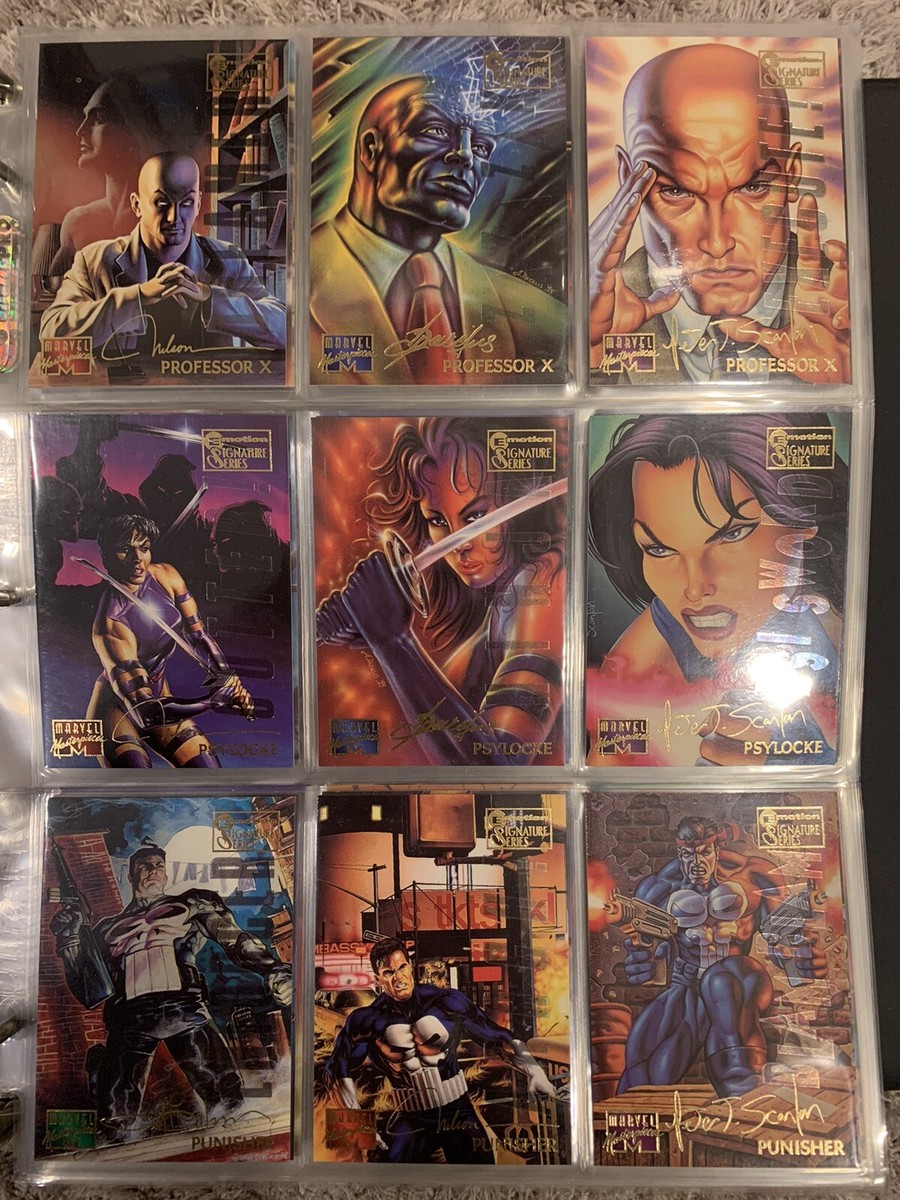 1995 MARVEL L 9枚セット 1995 MARVEL MASTERPIECES SERIES 4 COMPLETE 151 SIGNATURE