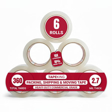 Tape King Clear Packing Tape - 60 Yards Per Roll Pack of 6 Rolls