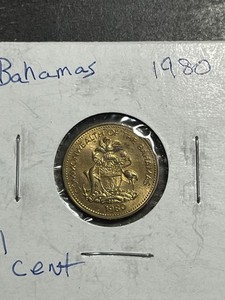 1980 Bahamas One Cent Coin Starfish