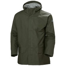 HELLY HANSEN 70129 480-M Rain Jacket,Unrated,Green,M 21XY17