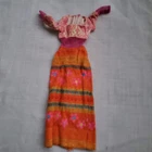 Vtg Barbie Teresa 2000 Flower Power Replacement Dress Orange Maxi Hippie 29004