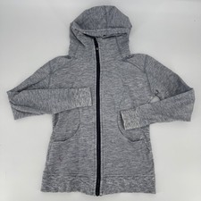 Lululemon Scuba Hoodie II Heathered Gray Full Zip Thumbholes Women's 6