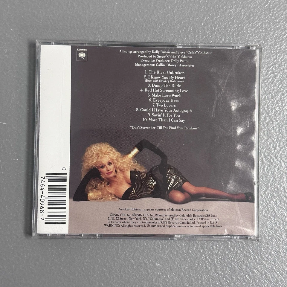 Dolly Parton - Rainbow (CD, 1987, Columbia Records) DADC Early Pressing - Image 2 of 4