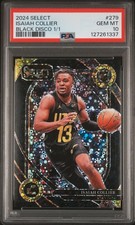 2024 Panini Select Courtside Isaiah Collier #279 Black Disco 1/1 PSA 10