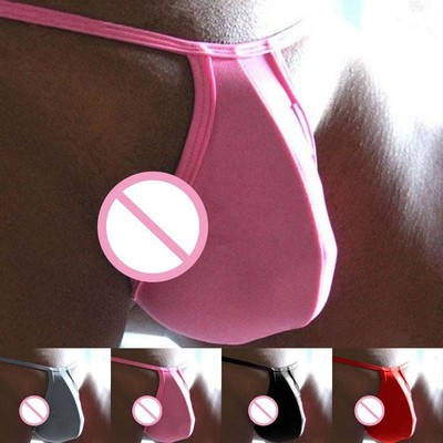 Mens Briefs Low Rise T-back Men Tanga Pouch G String See-Through G-String T-Back