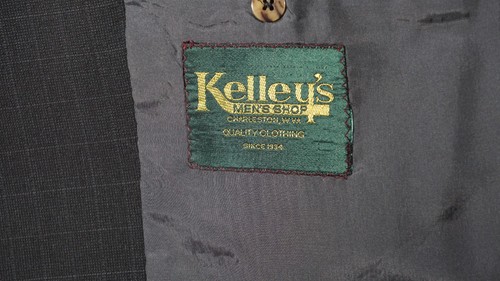 Samuelsohn Black Plaid Pleated 3 button 100% Wool Suit Sz 44 38 - Picture 14 of 14