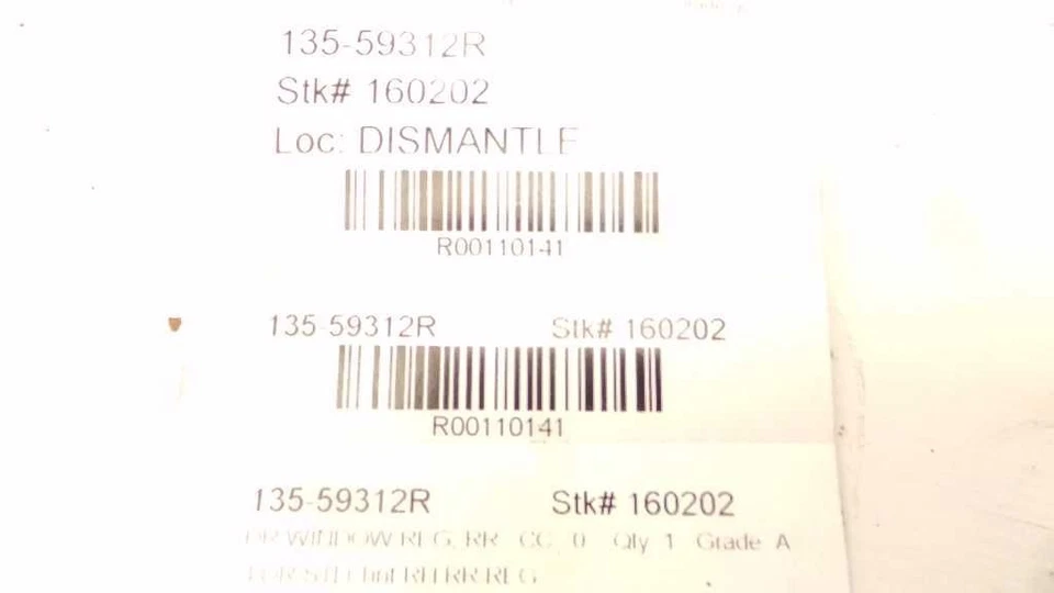 REGULADOR VENTANA PUERTA TRASERA LADO PASAJERO LEXUS ES300 97-01 Foto 4 de 4