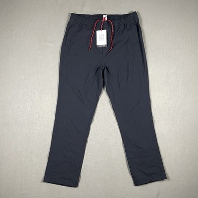 NWT Topo Designs Boulder Pants Mens XL Black Elastic Waist Drawstring Climbing