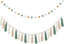 2 Pcs Boho Tassel Garland Decor Include 1 Boho Tassel