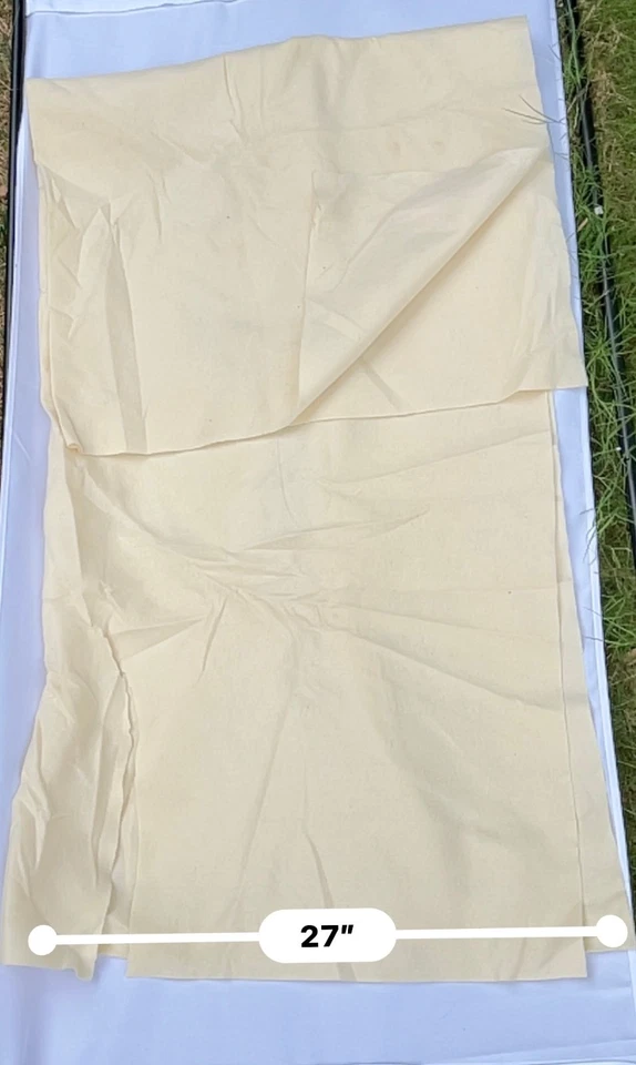 Felt Fabric | Off White Ivory Beige | 54" by 74" with small Tear - Image 4 of 4